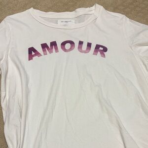 Sol Angeles White Tee with Gradient Amour Print